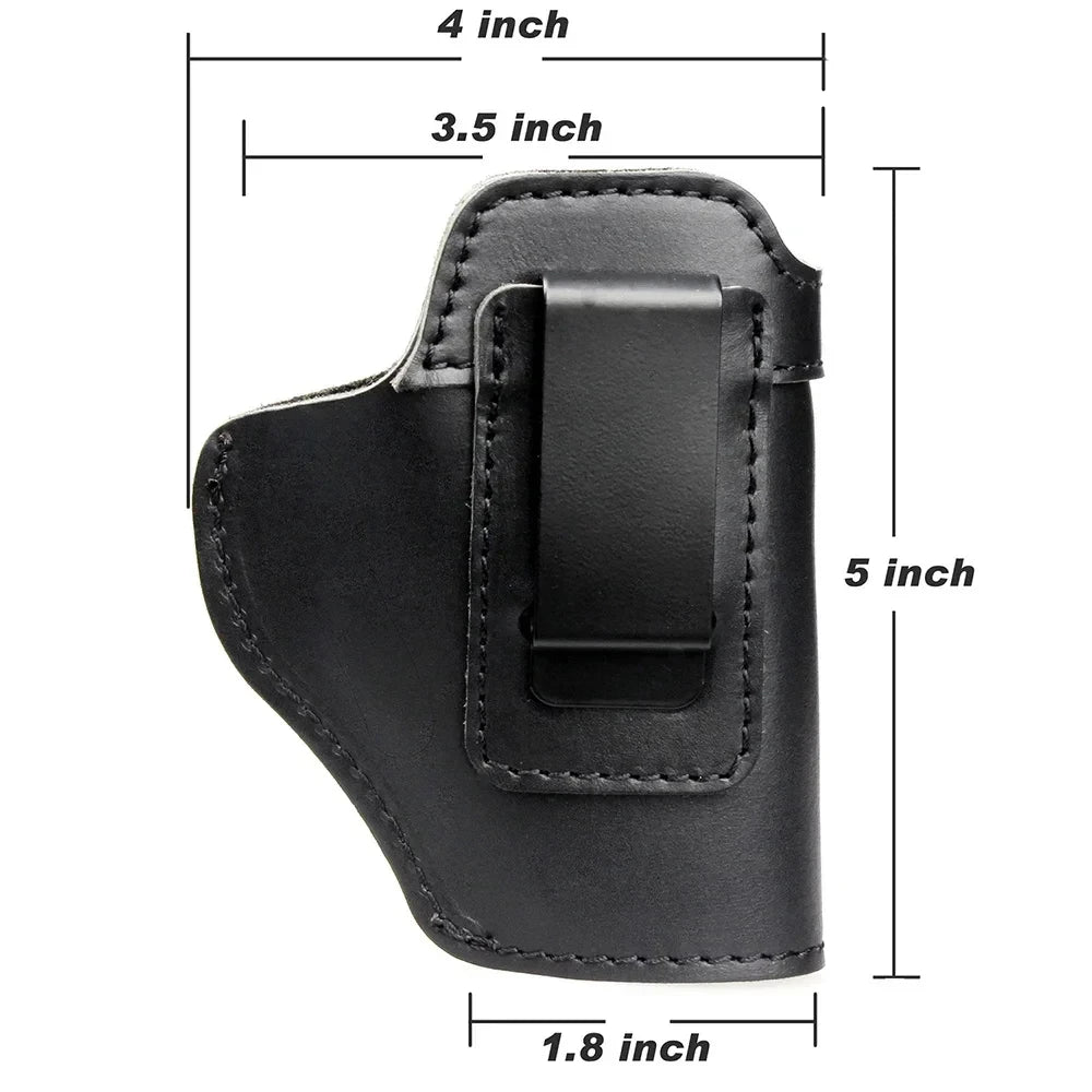 Right Tactical Leather Holster for Concealed Carry IWB Tactical Holsters