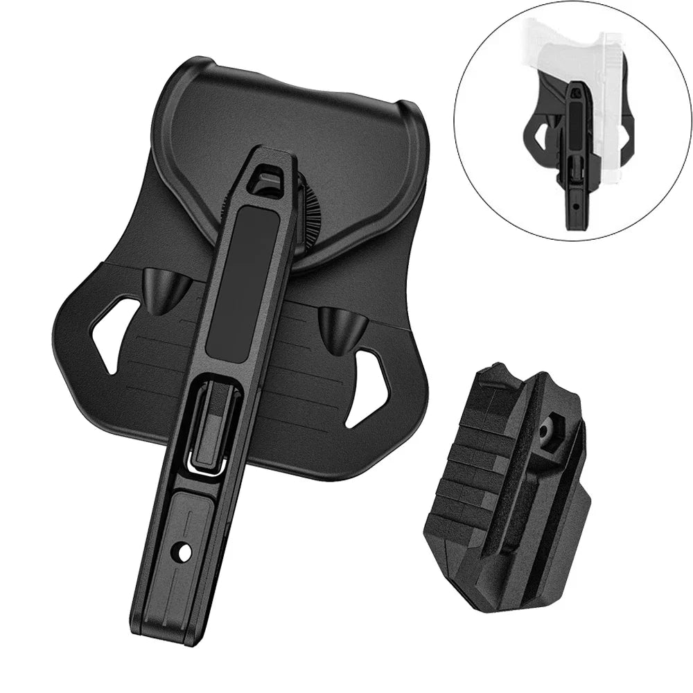 Universal Ambidextrous Paddle Holster with Adjustable Cant – Fits Most Full-Size & Compact Handguns – Tactical Polymer Pistol Holder with Quick Release Lock System