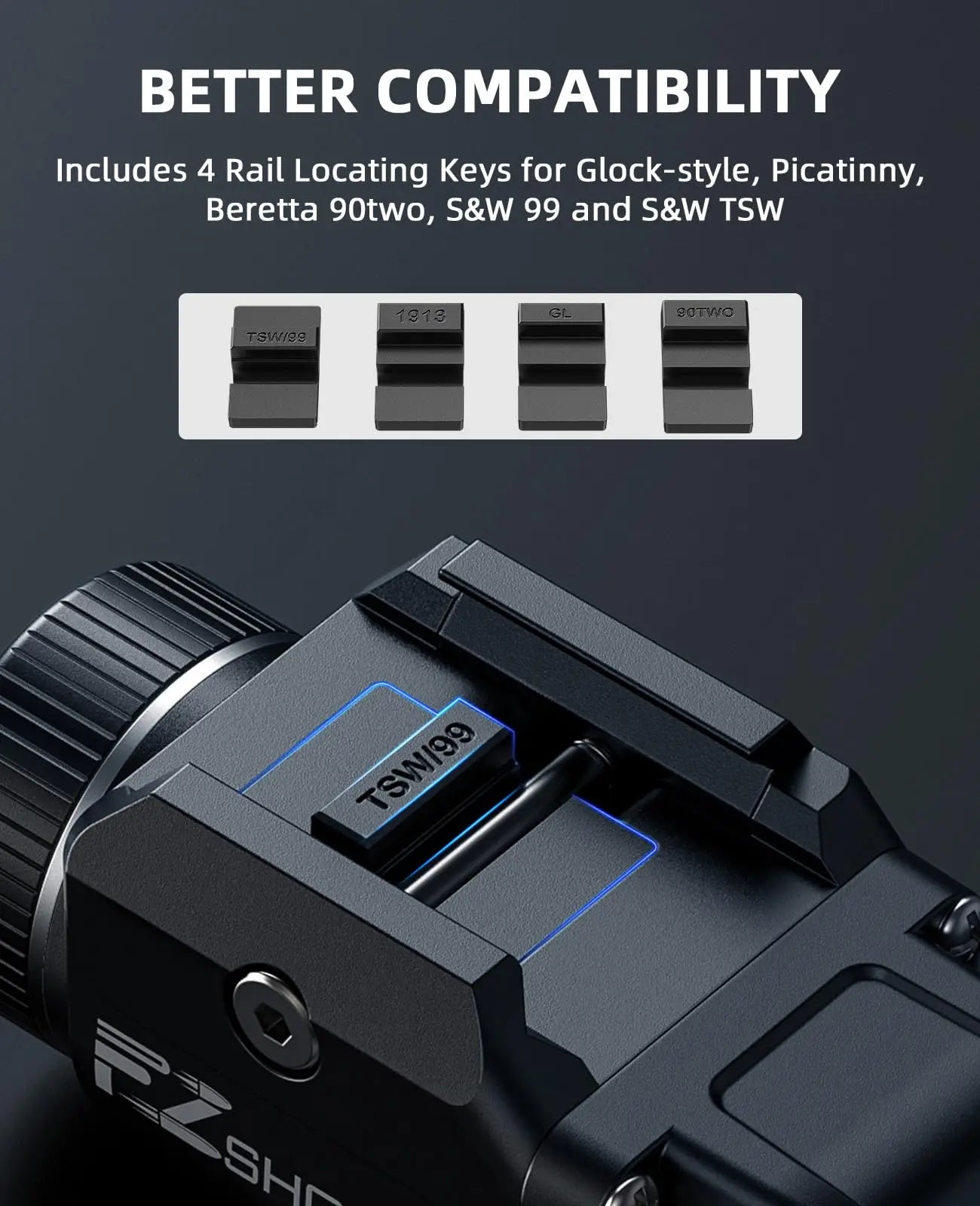 Bright Pistol Light Rechargeable Flashlight