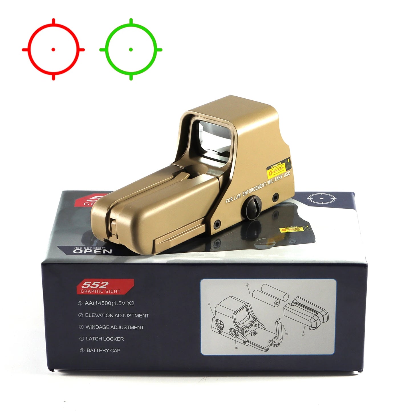 Red Green Dot Holographic Sight Scope Hunting Reflex Sight Riflescope 20mm Mount