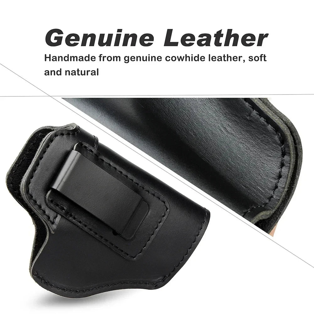 Right Tactical Leather Holster for Concealed Carry IWB Tactical Holsters