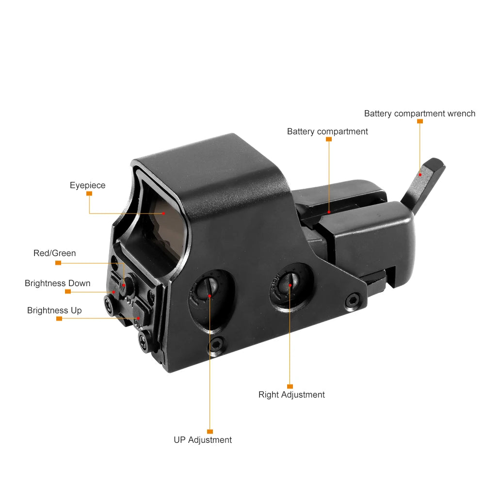 Red Green Dot Holographic Sight Scope Hunting Reflex Sight Riflescope 20mm Mount