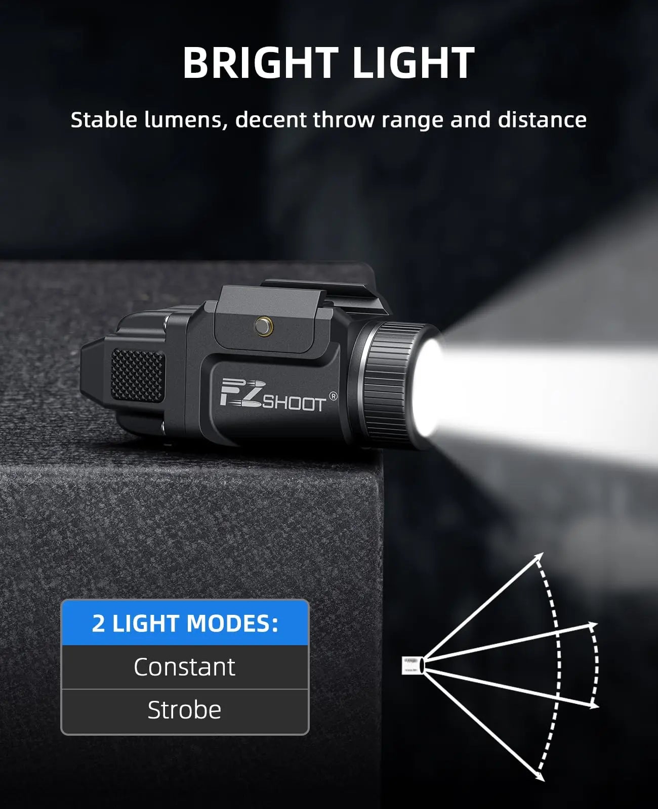 Bright Pistol Light Rechargeable Flashlight