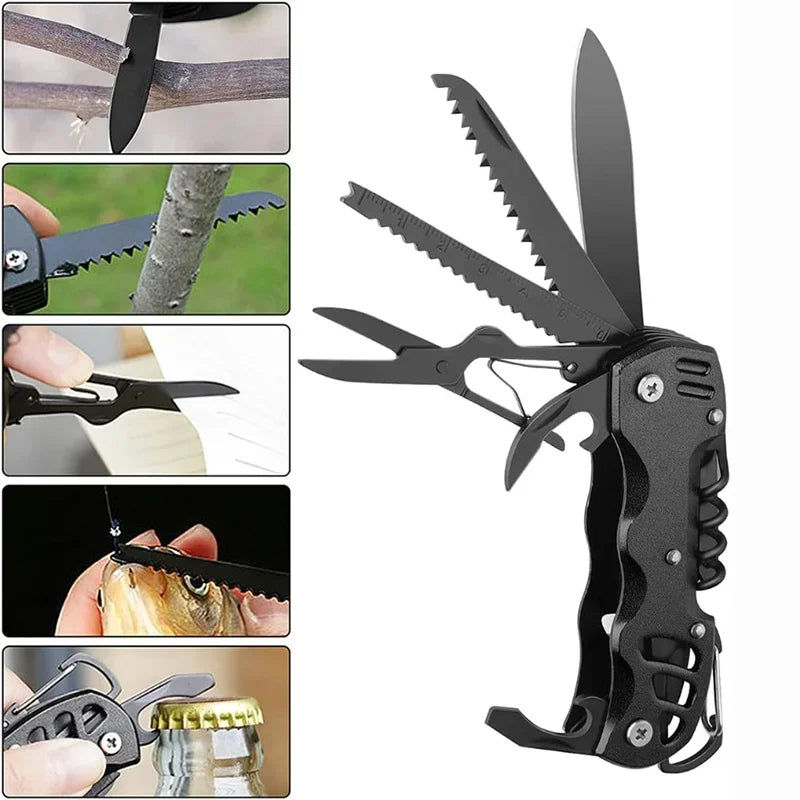 Multifunctional Folding Knife Swiss Army Portable Stainless Steel Pocket Knife