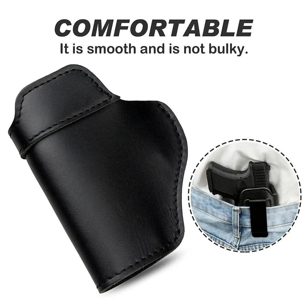 Right Tactical Leather Holster for Concealed Carry IWB Tactical Holsters