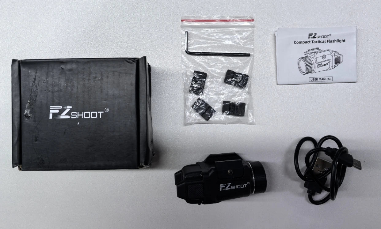 Bright Pistol Light Rechargeable Flashlight