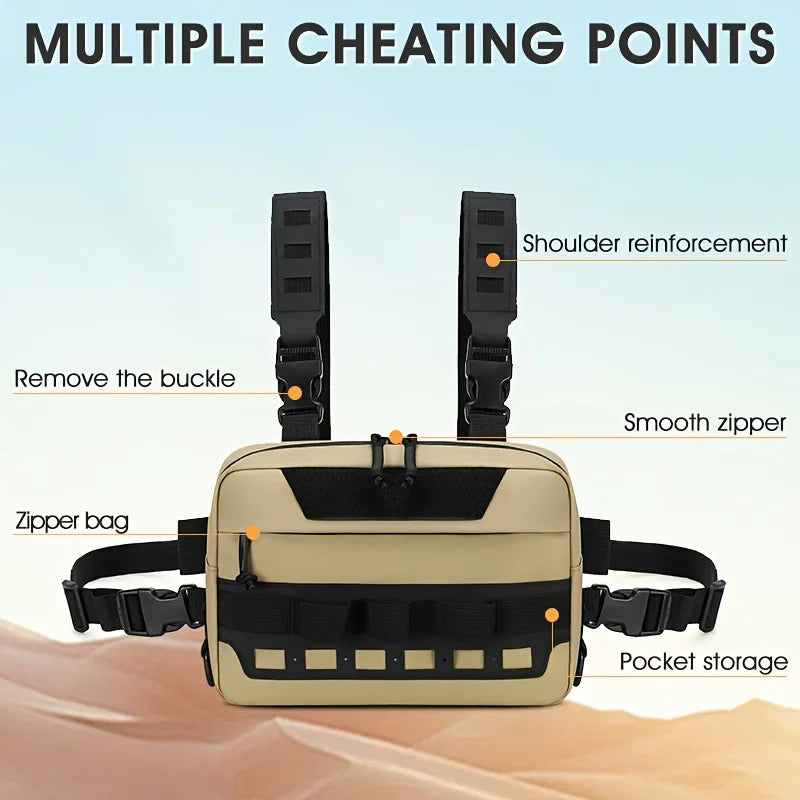 Tactical Vest Backpack - Large Capacity Multi-Functional Outdoor Bag