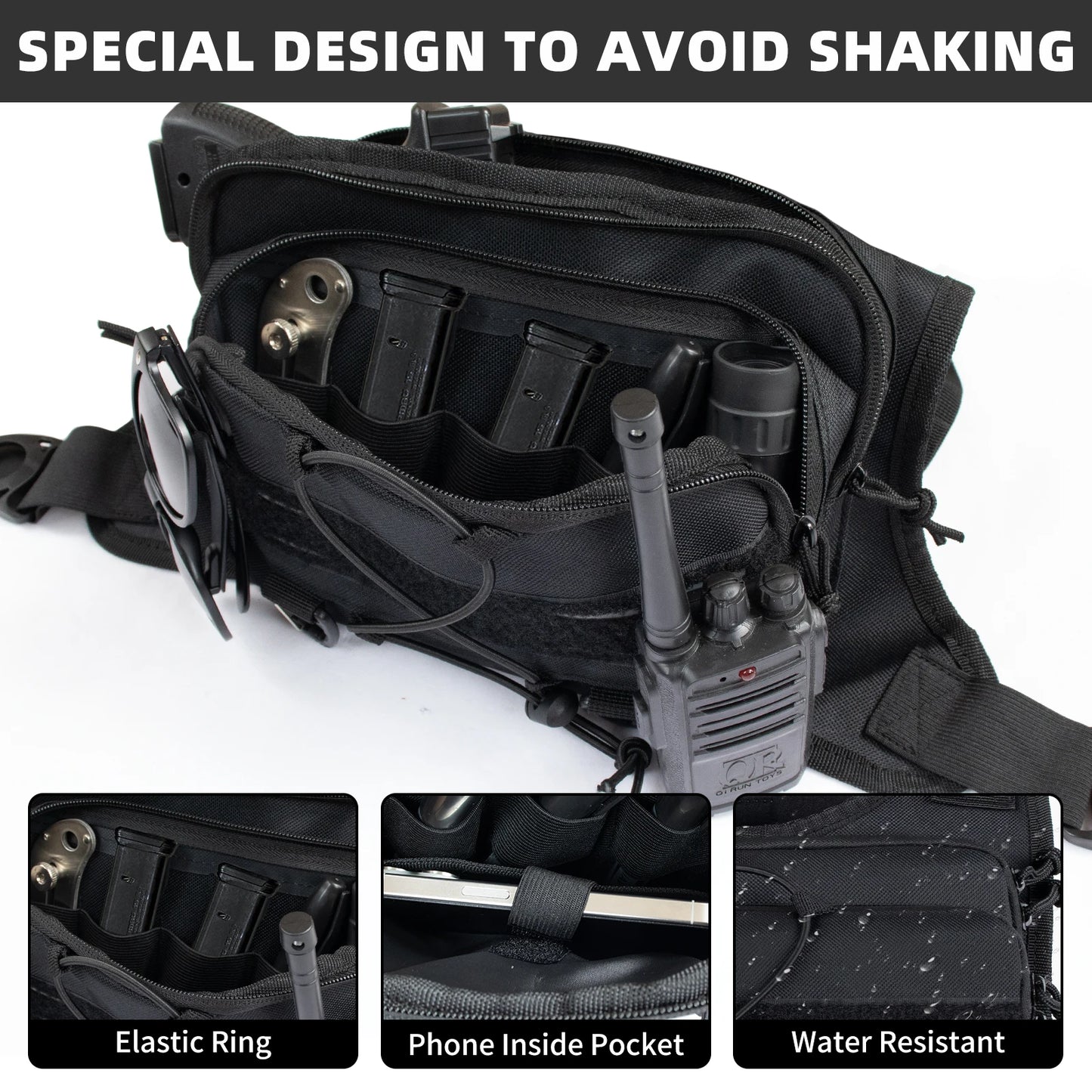 Vest Bag With Pocket Phone Holder Large Capacity Waterproof Tactical Vest