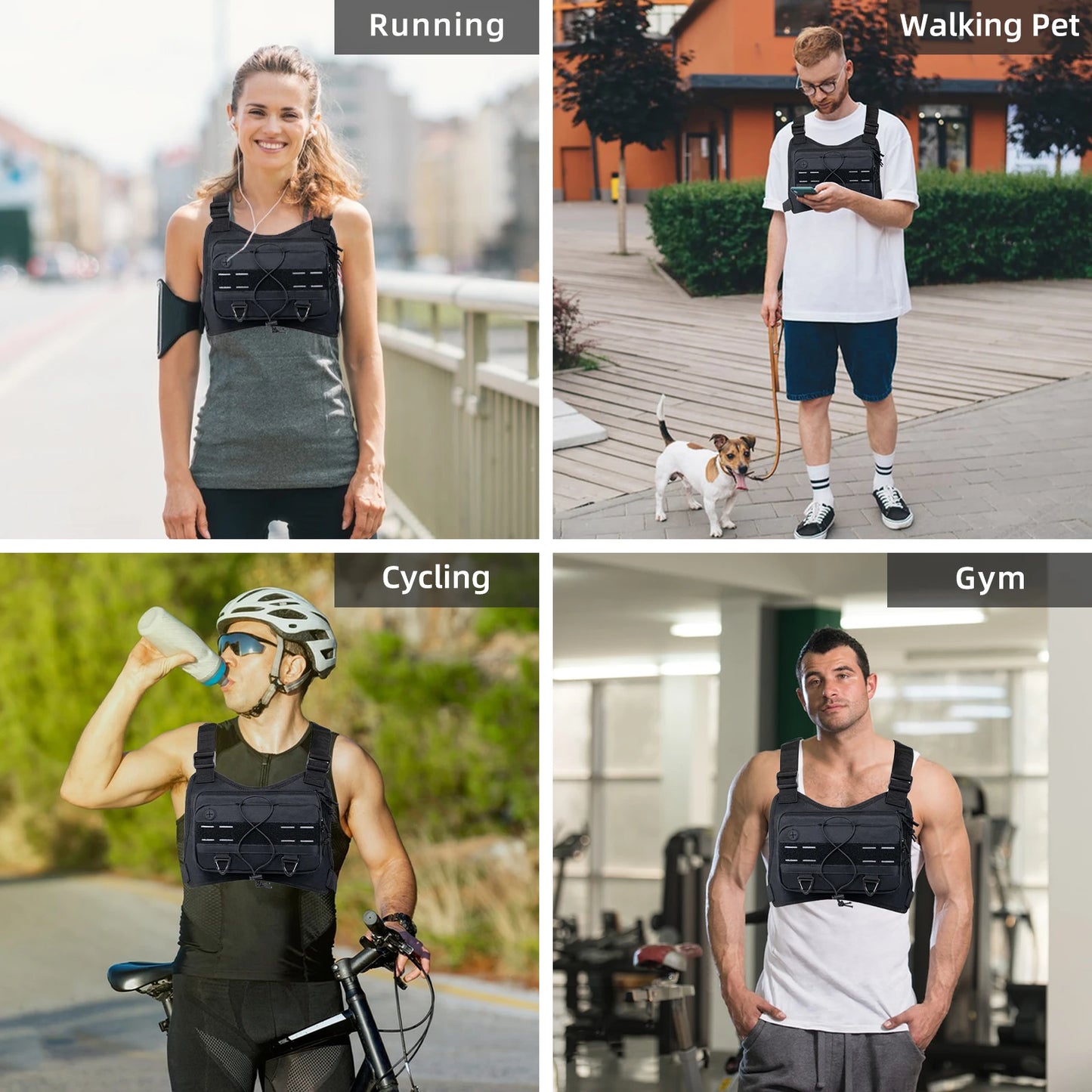 Vest Bag With Pocket Phone Holder Large Capacity Waterproof Tactical Vest