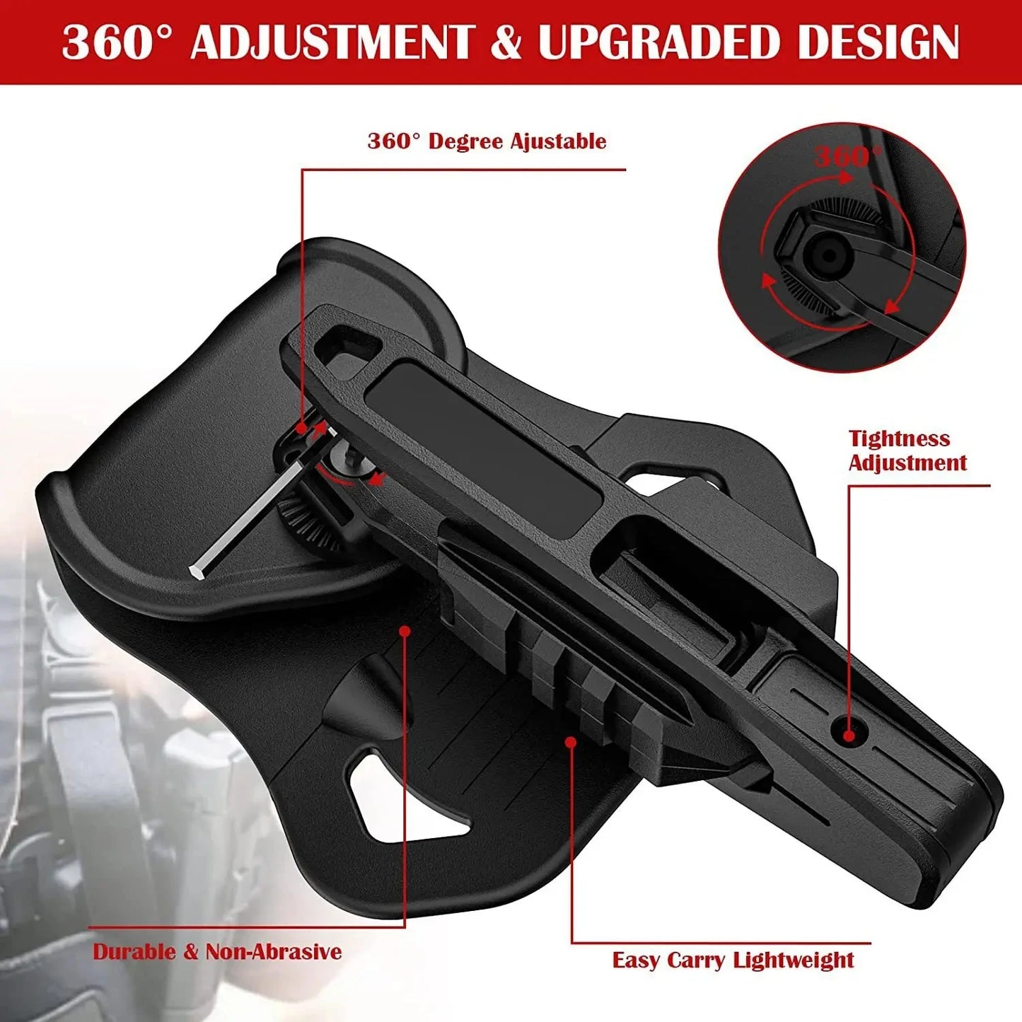 Black Tactical Gun Rail holster