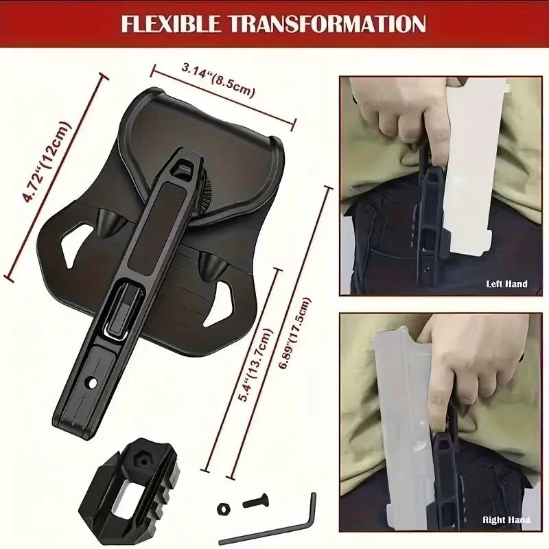 Black Tactical Gun Rail holster