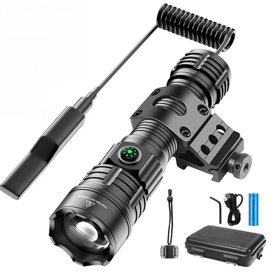 USB Rechargeable Flash Light Night Scout Lights LED Zoom Tactical Lantern